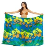 Floral One-Piece Sarong Sulu | Rayon-Cotton Blend