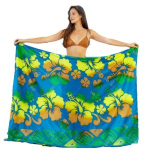 Floral One-Piece Sarong Sulu | Rayon-Cotton Blend