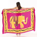 Animal Print One-Piece Sarong Sulu | Rayon-Cotton Blend