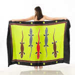 Animal Print One-Piece Sarong Sulu | Rayon-Cotton Blend