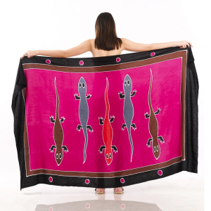 Animal Print One-Piece Sarong Sulu | Rayon-Cotton Blend