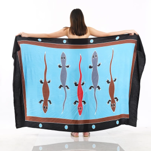 Animal Print One-Piece Sarong Sulu | Rayon-Cotton Blend