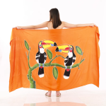 Animal Print One-Piece Sarong Sulu | Rayon-Cotton Blend