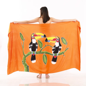 Animal Print One-Piece Sarong Sulu | Rayon-Cotton Blend