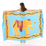 Animal Print One-Piece Sarong Sulu | Rayon-Cotton Blend