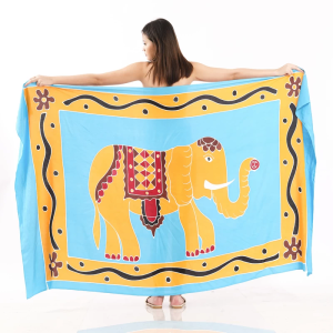 Animal Print One-Piece Sarong Sulu | Rayon-Cotton Blend