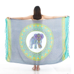 Animal Print One-Piece Sarong Sulu | Rayon-Cotton Blend