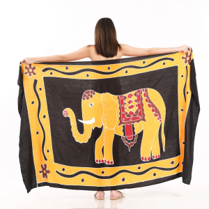 Animal Print One-Piece Sarong Sulu | Rayon-Cotton Blend