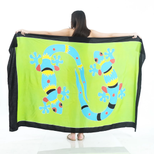Animal Print One-Piece Sarong Sulu | Rayon-Cotton Blend