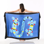Animal Print One-Piece Sarong Sulu | Rayon-Cotton Blend