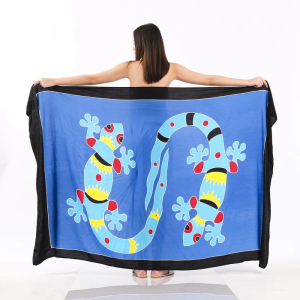 Animal Print One-Piece Sarong Sulu | Rayon-Cotton Blend