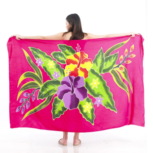 Floral One-Piece Sarong Sulu | Rayon-Cotton Blend