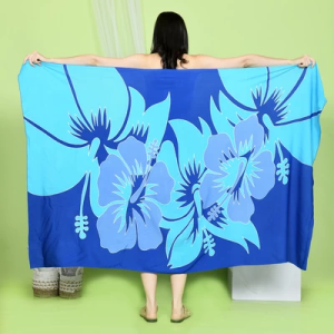Floral One-Piece Sarong Sulu | Rayon-Cotton Blend