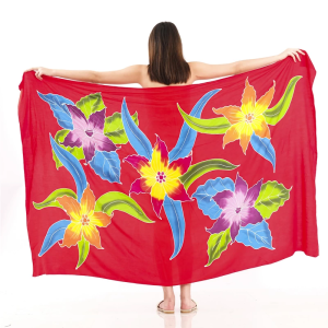 Floral One-Piece Sarong Sulu | Rayon-Cotton Blend