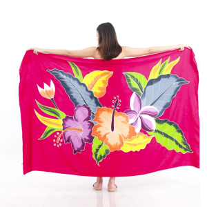 Floral One-Piece Sarong Sulu | Rayon-Cotton Blend