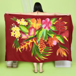 Floral One-Piece Sarong Sulu | Rayon-Cotton Blend