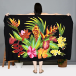 Floral One-Piece Sarong Sulu | Rayon-Cotton Blend