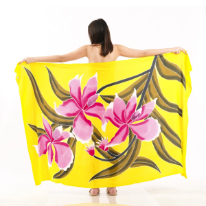 Floral One-Piece Sarong Sulu | Rayon-Cotton Blend