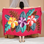 Floral One-Piece Sarong Sulu | Rayon-Cotton Blend