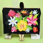 Floral One-Piece Sarong Sulu | Rayon-Cotton Blend