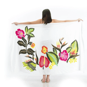 Floral Sarong | Rayon-Cotton Blend