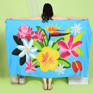 Floral Sarong | Rayon-Cotton Blend