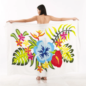 Floral Sarong | Rayon-Cotton Blend
