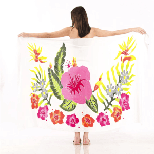 Floral Sarong | Rayon-Cotton Blend