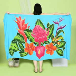 Floral Sarong | Rayon-Cotton Blend